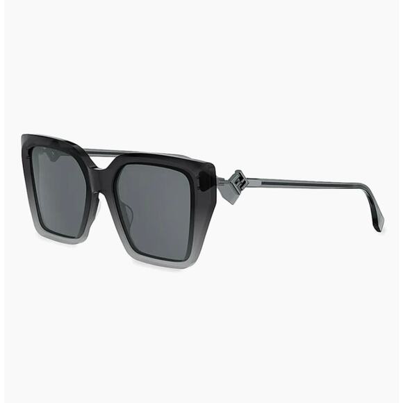 NEW Fendi‎ FF Diamonds Square Sunglasses 54mm Grey Gradient Luxe Statement Chic main image 5